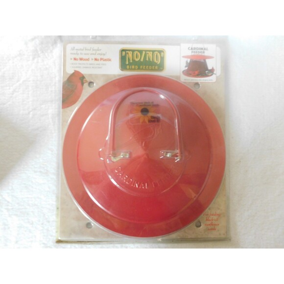 Red Cardinal Hanging Bird Feeder - 2.5 Lb. Capacity | NO/NO Wire Basket 12''Dia. - Picture 4 of 11